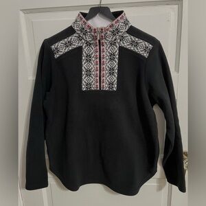 Women’s LL Bean black Scandinavian Style Fleece